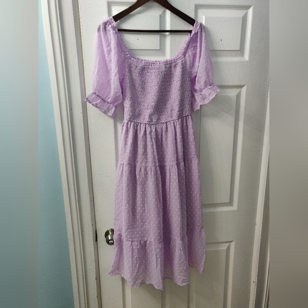 Lavender Midi Dress